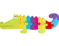 New Orange Tree Toys Crocodile - Wooden Number Puzzle