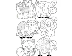 Hot Snapmedia Farm Friends Puzzly-Do - 6 Animal Jigsaws
