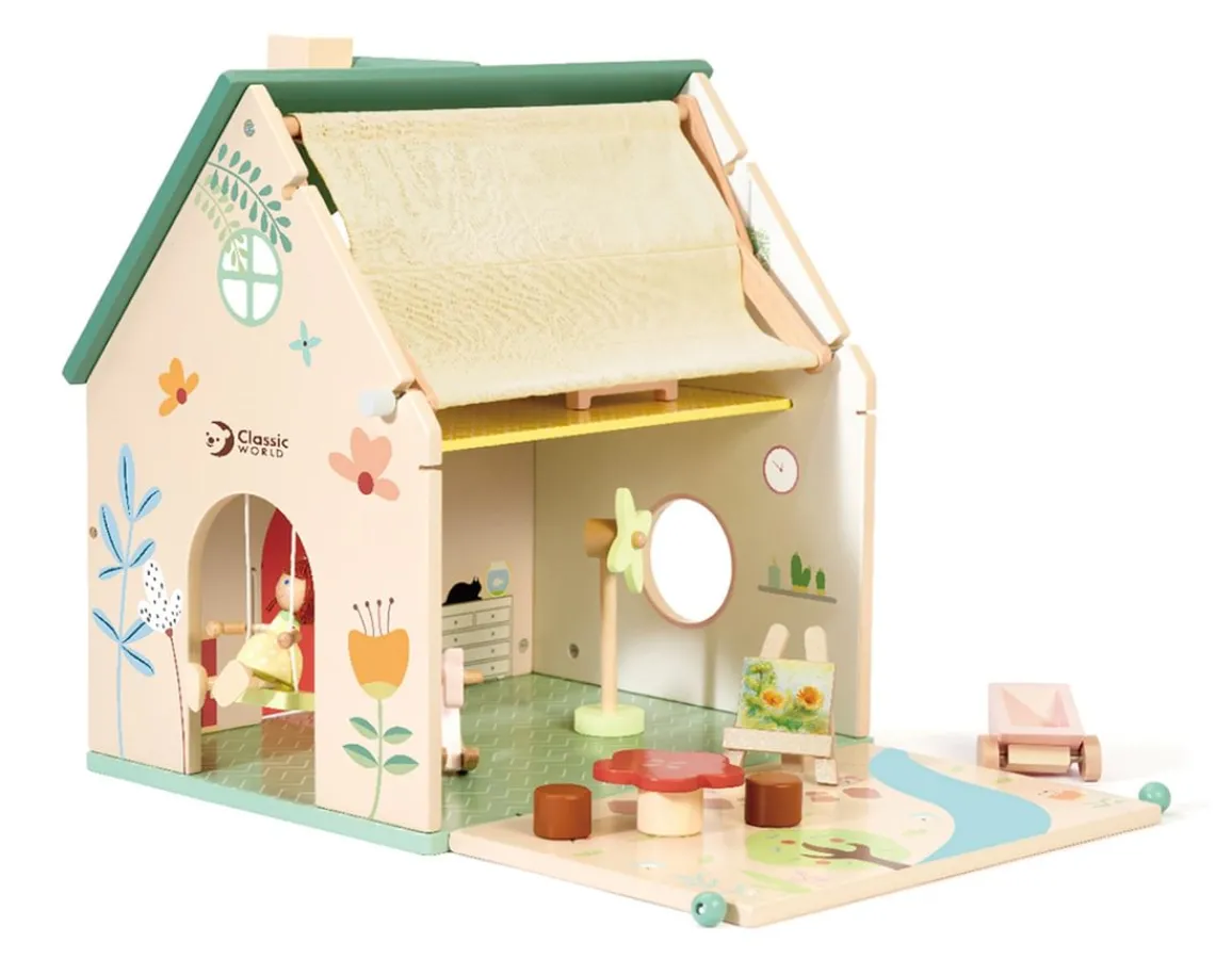 Clearance Classic World Flower Cottage - Lovely Doll House