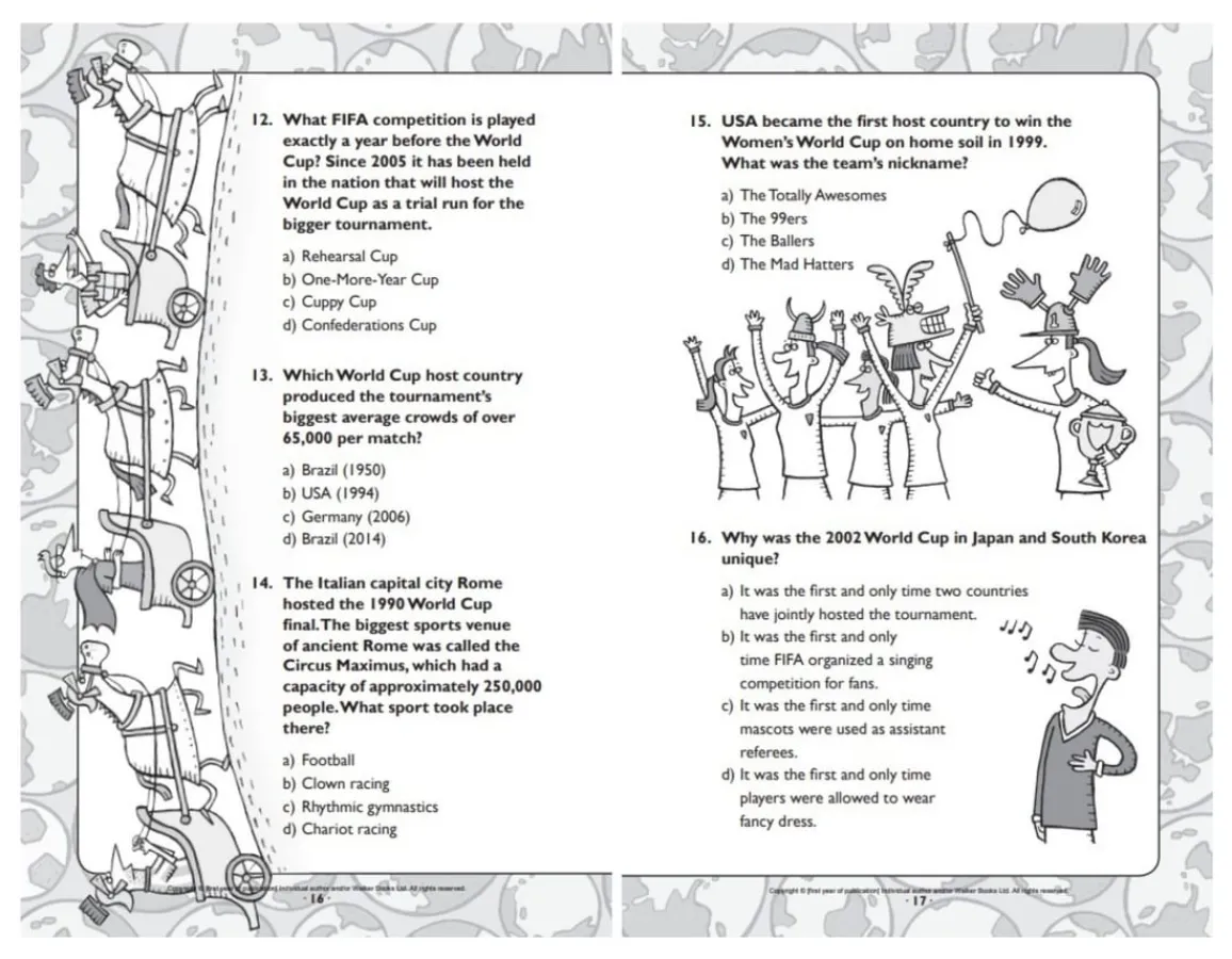 Outlet Walker Books Football School - World Cup Quiz Book