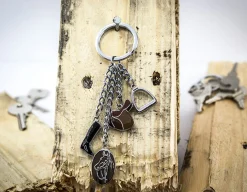 Outlet Troika Horse Keyring - Chrome Plated Metal