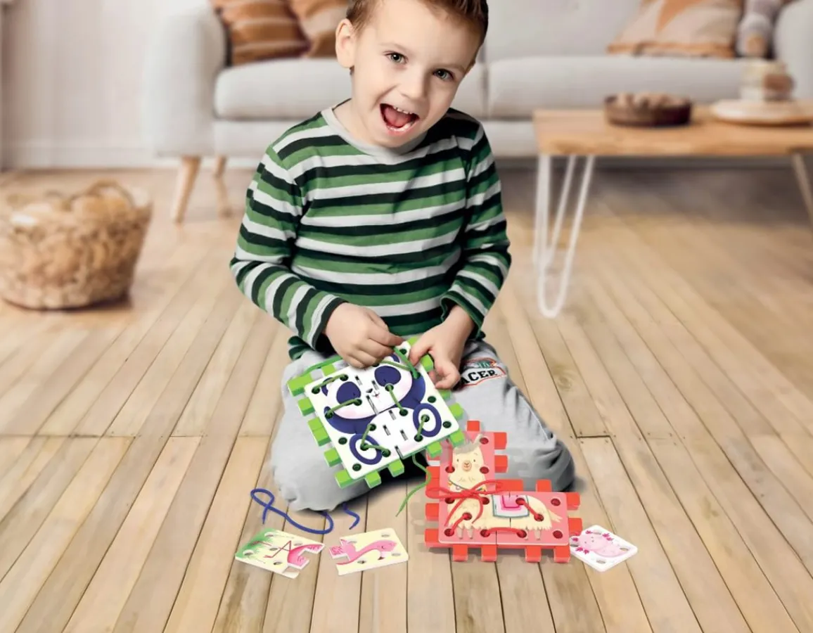 Clearance Quercetti Lacing Puzzle - Five Cute Animals