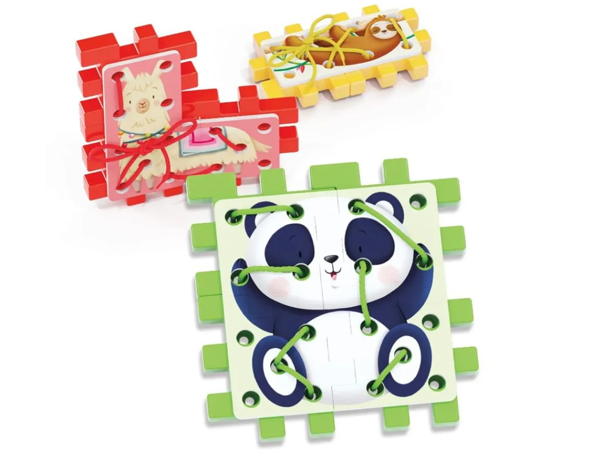 Clearance Quercetti Lacing Puzzle - Five Cute Animals