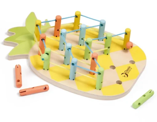 Sale Classic World Pineapple Linking Game - Natural Wood