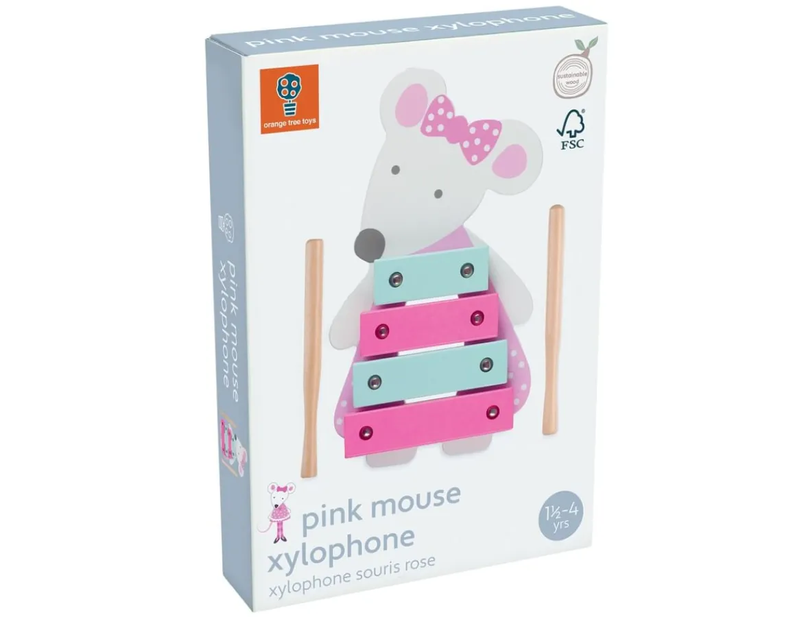 Online Orange Tree Toys Pink Mouse Xylophone
