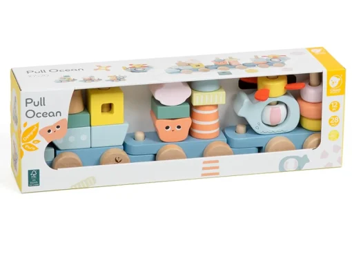 Online Classic World Pull Along Ocean - 28 Wooden Pieces