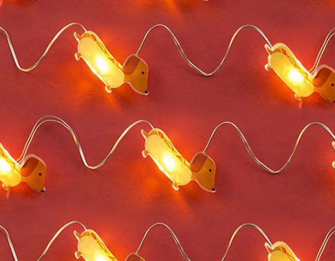 Hot Fizz Creations Sausage Dog String Lights - So Cute!