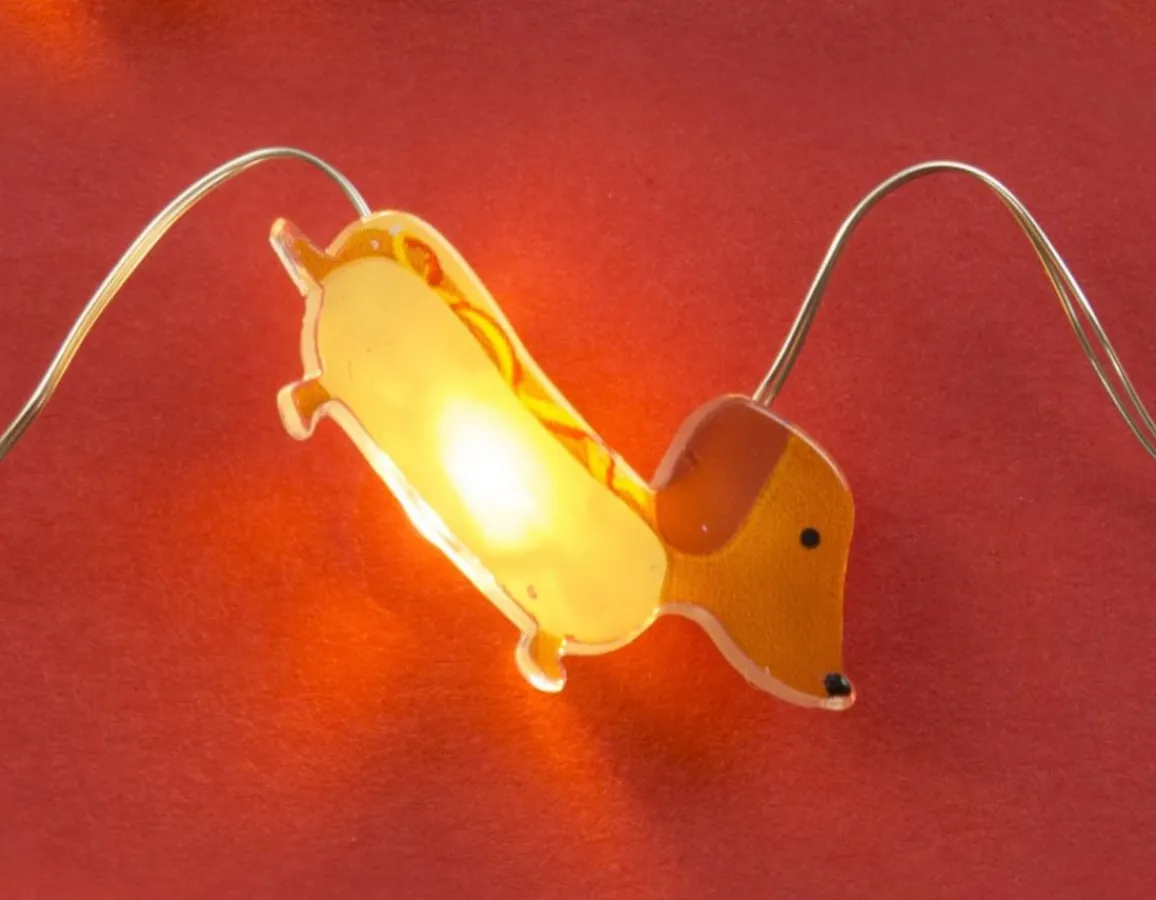 Hot Fizz Creations Sausage Dog String Lights - So Cute!