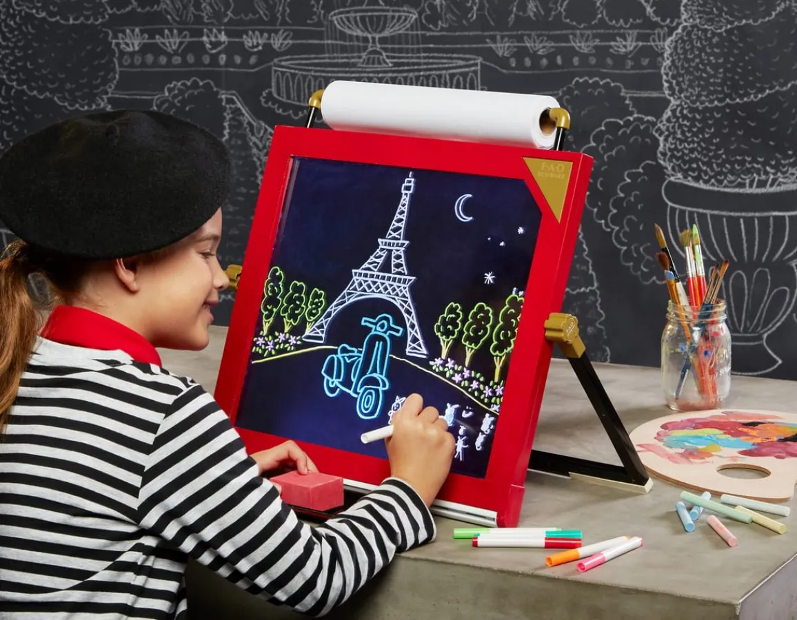 FAO Schwarz Tabletop LED Art Easel - Creative Fun
