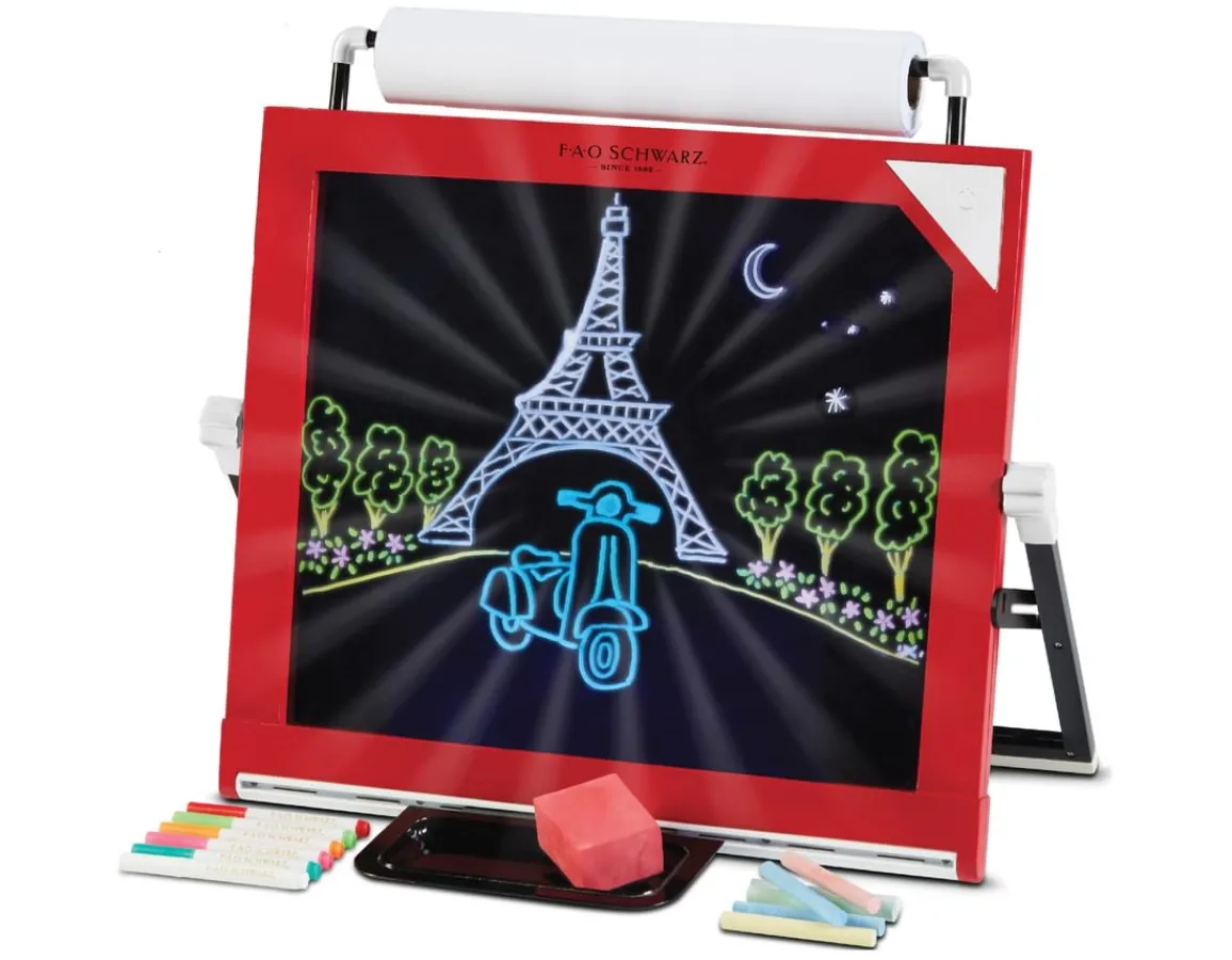 FAO Schwarz Tabletop LED Art Easel - Creative Fun