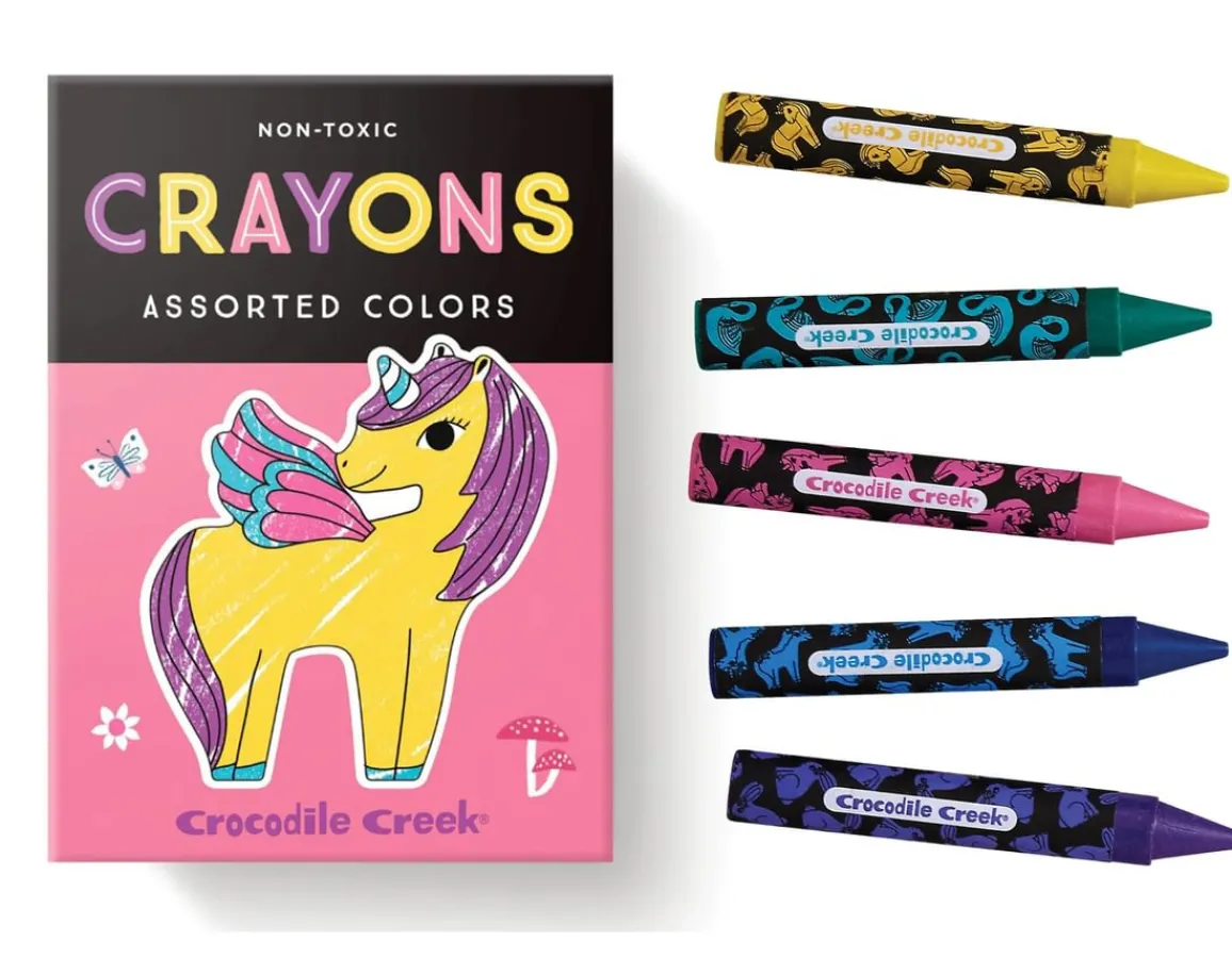 Outlet Crocodile Creek Unicorn Colouring Stickers - Set of 20 with 5 Crayons
