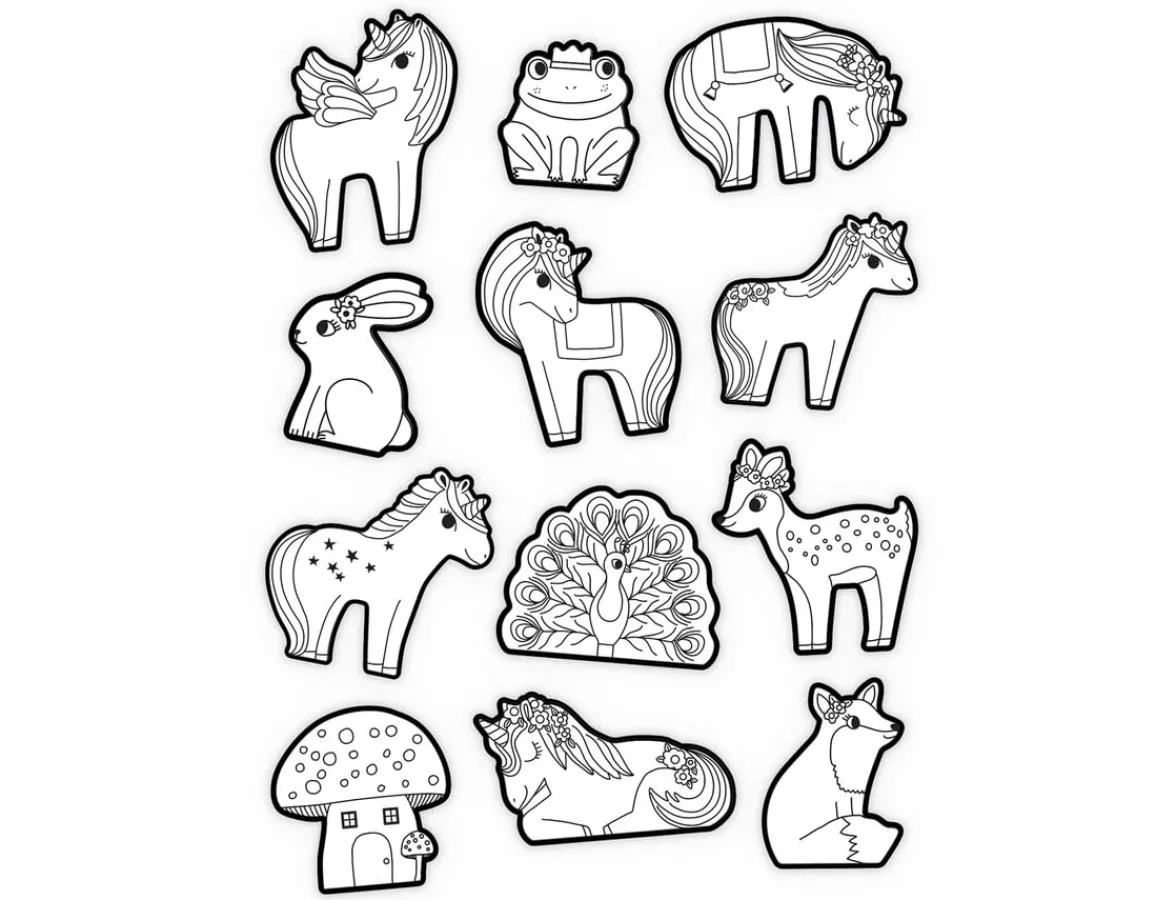 Outlet Crocodile Creek Unicorn Colouring Stickers - Set of 20 with 5 Crayons