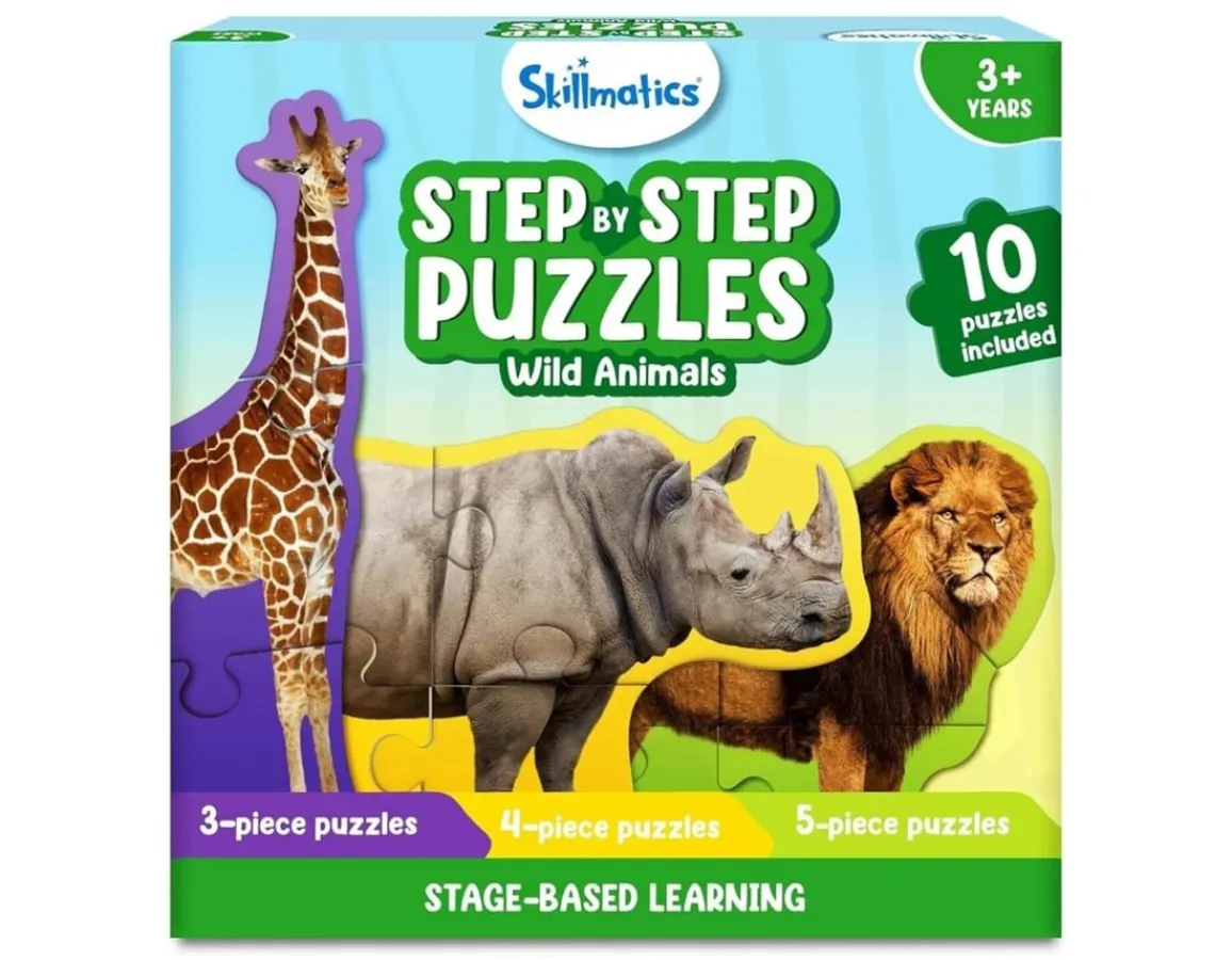 Hot Skillmatics Wild Animal Puzzles - Step by Step
