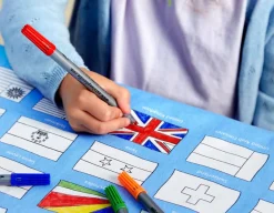 Best Eat Sleep Doodle World Flags Tablecloth - Doodle Your Own!