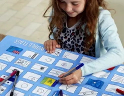 Best Eat Sleep Doodle World Flags Tablecloth - Doodle Your Own!